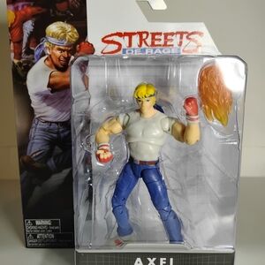 Streets of Rage Axel Action Figure - Blonde Hair, White Tee, Blue Pants